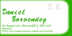 daniel borvendeg business card